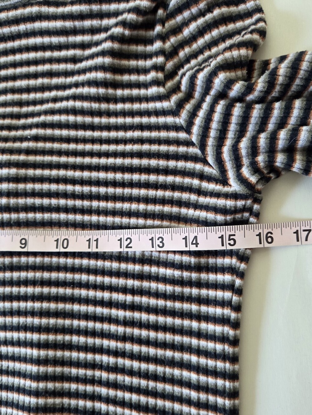 American Eagle Medium Striped Long Sleeve Henley Dress - Picture 4 of 5